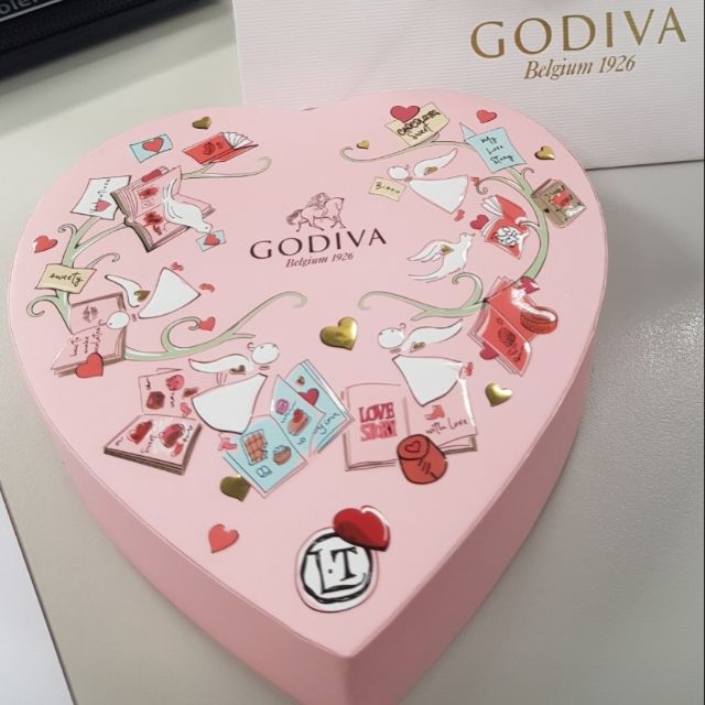 現貨 GODIVA 情人節限定 情人節巧克力心型禮盒6顆裝