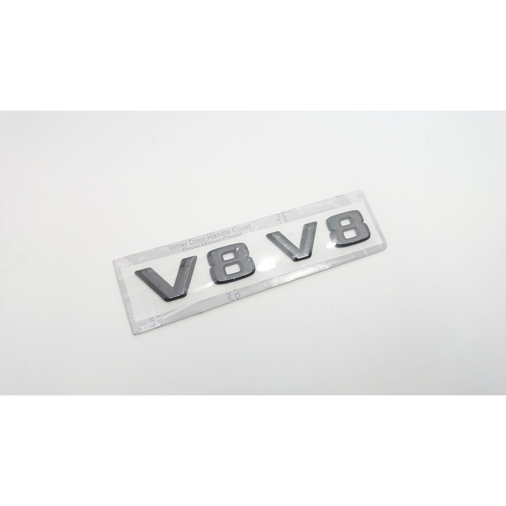 圓夢工廠 Benz 賓士 葉子板 V8 V8 雙 V8 車身字標 字貼 車標貼 鍍鉻銀 消光黑