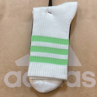 ADIDAS 3-STRIPES 男女款 H27759 長襪 愛迪達 厚底 襪子 單入 三線 螢光綠