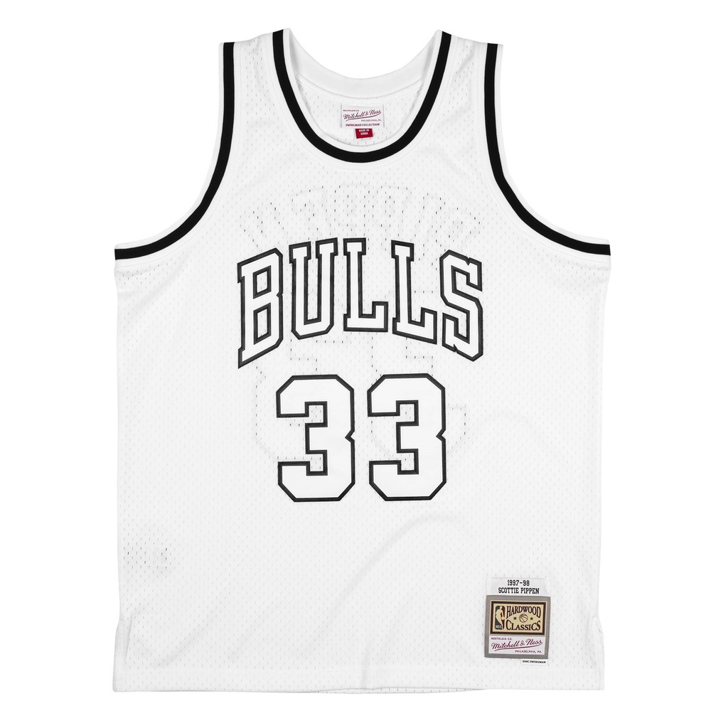 NBA Black &amp; White 白色球迷版球衣 Scottie Pippen 97-98 公牛 白