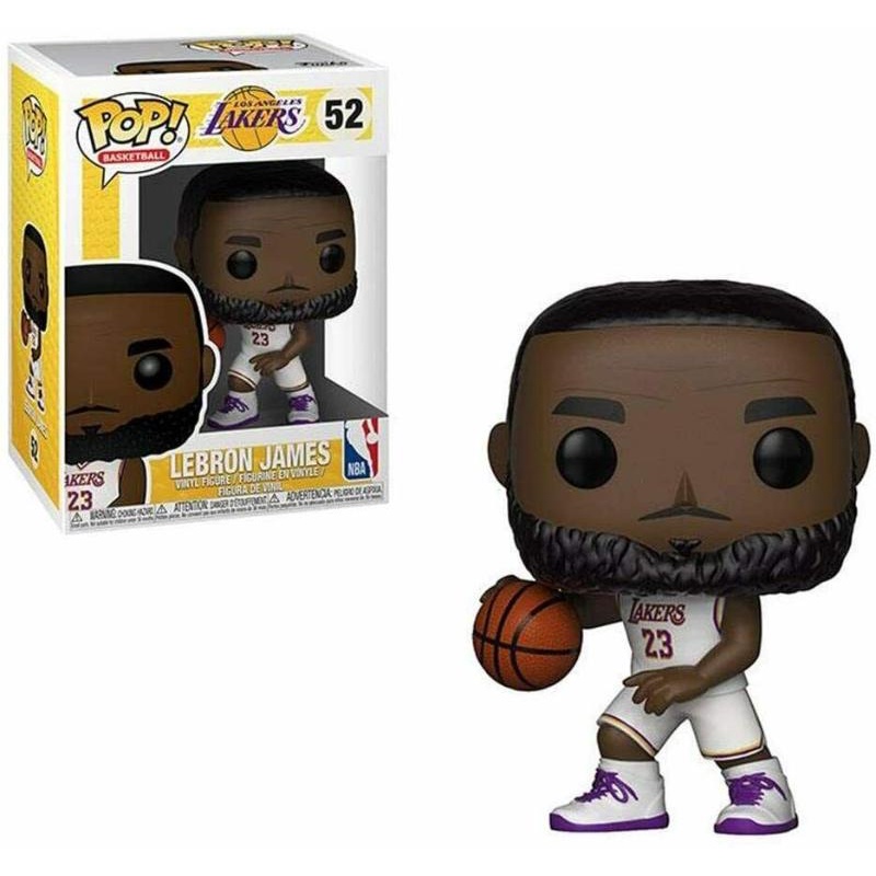 BEETLE FUNKO POP NBA LAKERS 洛杉磯 湖人 LEBRON JAMES 詹姆斯 白色 運球 52