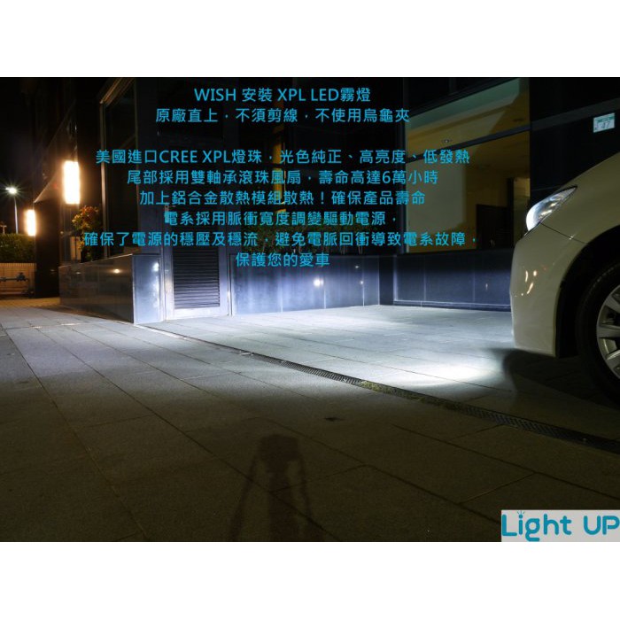 TOYOTA  WISH  XHP35 新型專利  LED霧燈  4600Lm Light UP H8 H11 H16