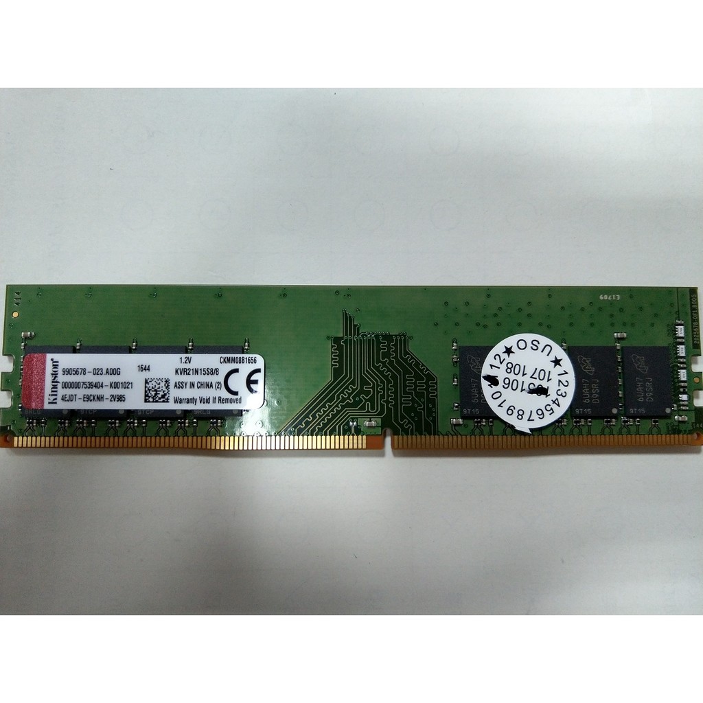 金士頓 Kingston DDR4-2133 8GB KVR21N15S8/8 終保/單面 桌上型記憶體