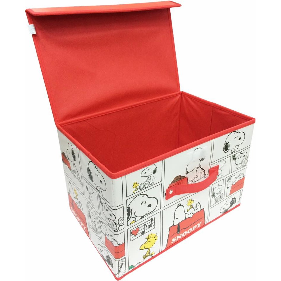 阿虎會社【B - 653】正版 史努比 Snoopy 上掀式收納箱 好收納可摺疊 置物箱 收納箱 玩具箱 長方型 紅色