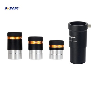Svbony 望遠鏡目鏡 4mm 10mm 23mm 廣角 62 度 +5x 巴洛鏡增倍鏡望遠鏡配件套裝