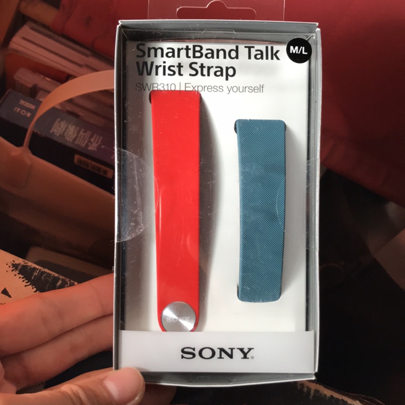 Sony SmartBand Talk Wrist Strap-SWR310(風格款手環錶帶M/L號 紅色+藍色）