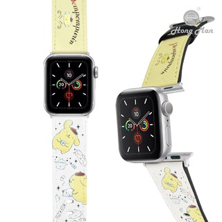 【Hong Man】三麗鷗 Apple Watch 皮革錶帶 布丁狗
