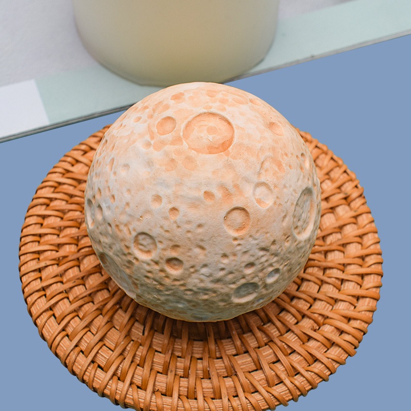 月球 蛋糕 裝飾 模 香薰 蠟燭 簡約 圓球形 矽膠模具