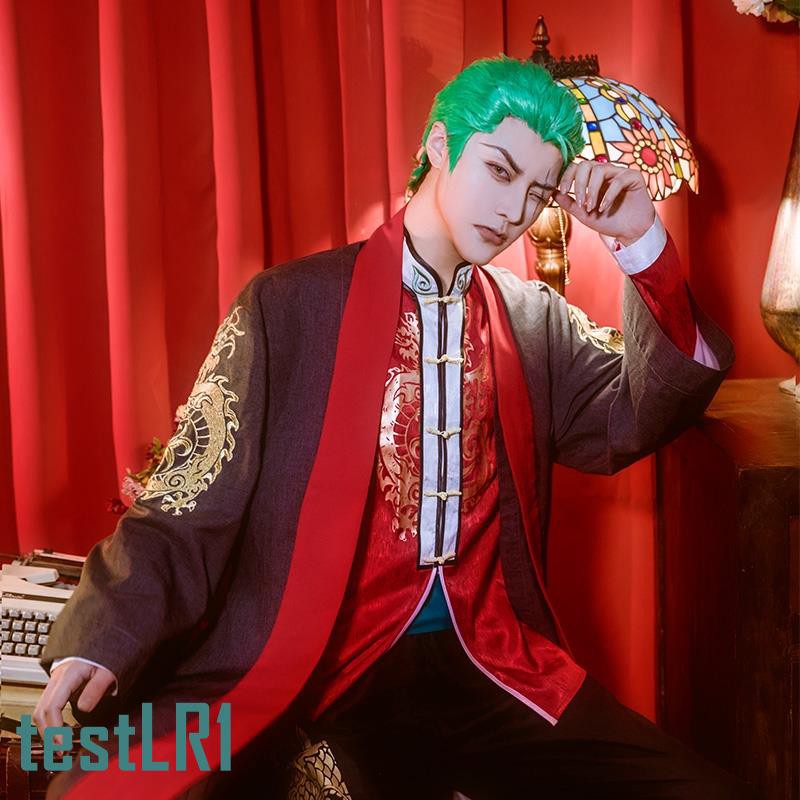 爆款 重工版三分妄想海賊cos服索隆賞金獵人唐裝中國風動漫同人cospaly服裝男 3cos2 蝦皮購物