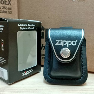 【現貨附發票】美國 Zippo 打火機皮套 保護套 天然皮革 黑色 鈕扣式 (型號LPLBK)