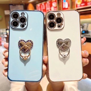 適用於 iphone XS Max XR X SE 7 8 plus SE 2022 Love 鑽石手機支架戒指握把套的