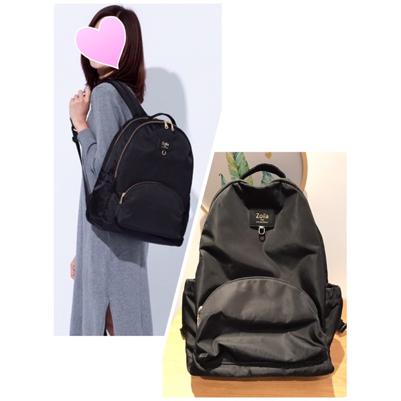 Go Go Bag 全新升級版(經典黑) 媽媽包 質感精品 Zoila  大容量多夾層舒適減壓背帶後背包  筆電包 通勤