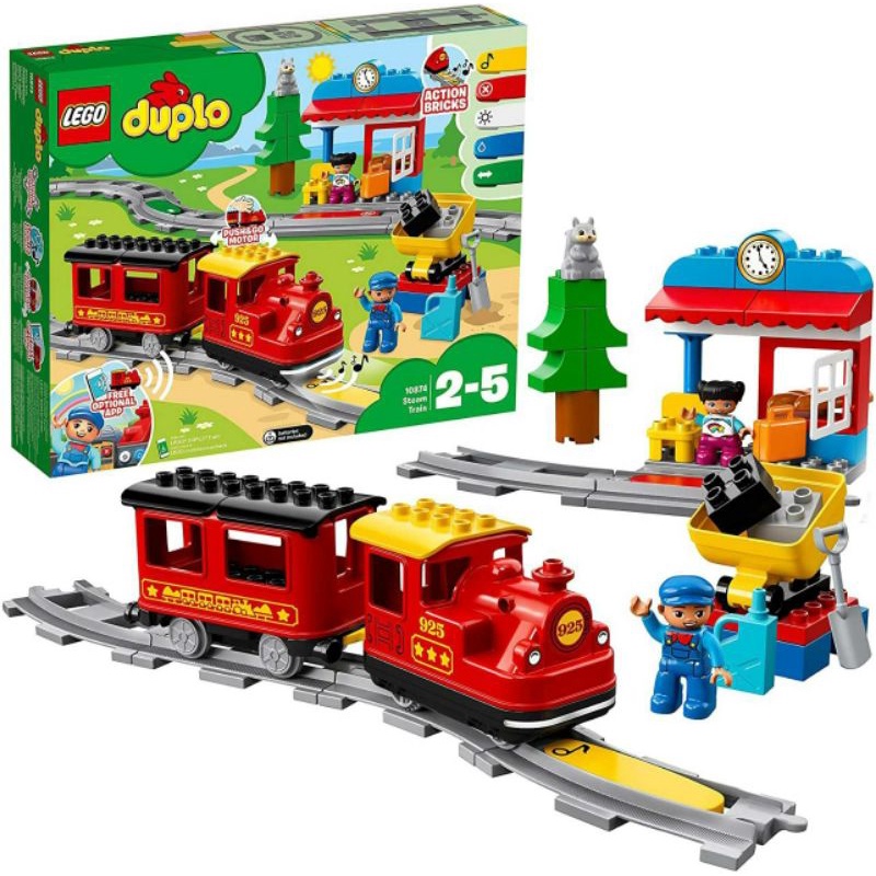 [全新未拆現貨]正版 樂高 Lego DUPLO 得寶 10874 蒸汽列車 貨運火車