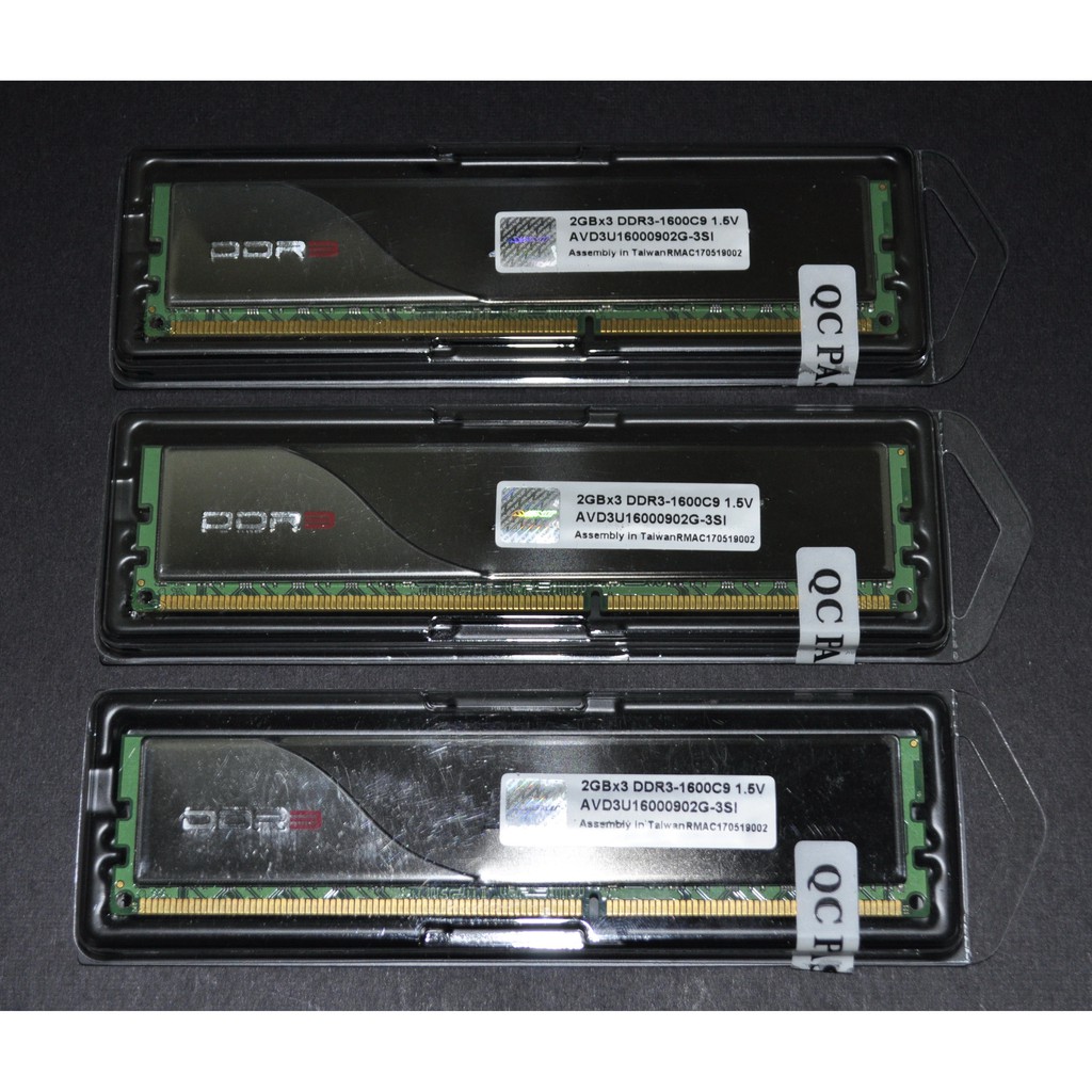 庫存新品！宇帷Avexir DDR3-1600 6G Kit (2G x 3) X58專用 三通道 同廠牌 同顆粒 終保