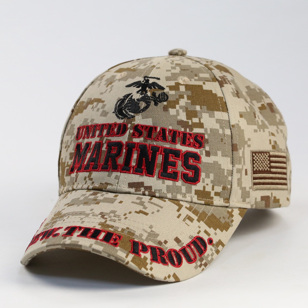 限時免運 棒球帽 帽子 遮陽帽 新款美國海軍陸戰隊迷彩軍迷純棉棒球帽子新款#