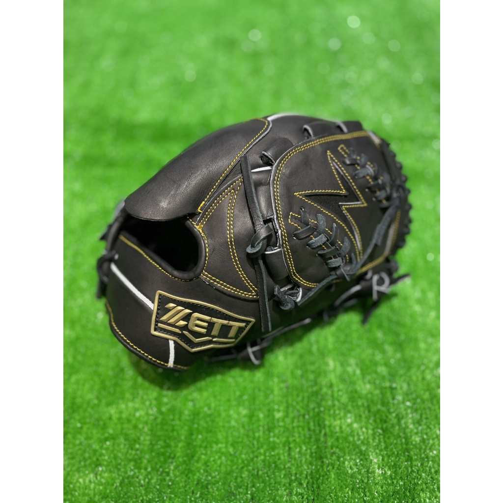 ZETT A級硬式牛皮 棒壘球手套11.5吋 投手特殊檔特價 本壘版標黑色