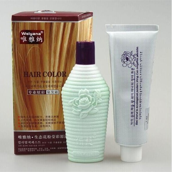 日系染髮劑正品唯雅納生態花粉染發霜植物染發劑染發膏酒紅栗棕黑色染膏 蝦皮購物