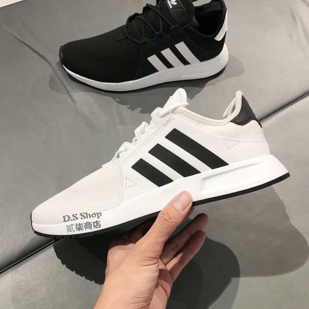 (D.S) adidas Originals X_PLR 男款 白色 白黑 鞋帶 NMD 平民版 CQ2406