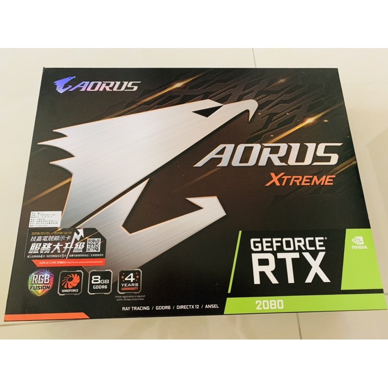 AORUS GeForce RTX™ 2080 XTREME 8G（2手）