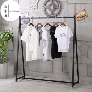~自制傢俱~設計傢俱現代簡約鐵藝服裝架商場男女服裝店衣服展示掛衣架簡易落地衣帽架