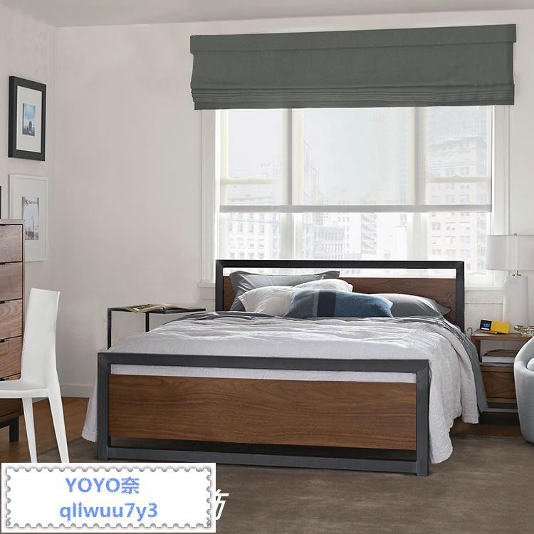 現貨loft工業風實木飾板床架 歐式復古木飾鐵管床架 法式古典鐵藝床架 5尺6尺雙人床 3尺半單人床 蝦皮購物