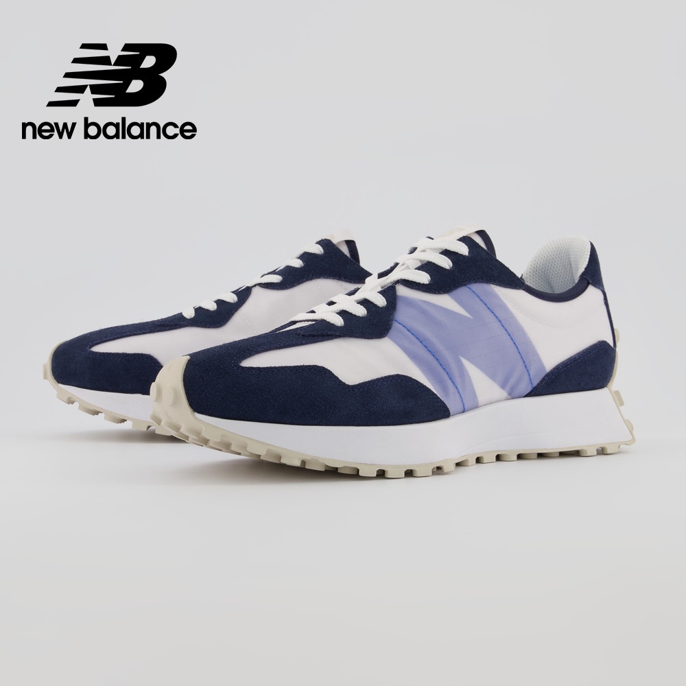 【New Balance】 NB 復古運動鞋_中性_藍黑白_MS327SV-D楦 327