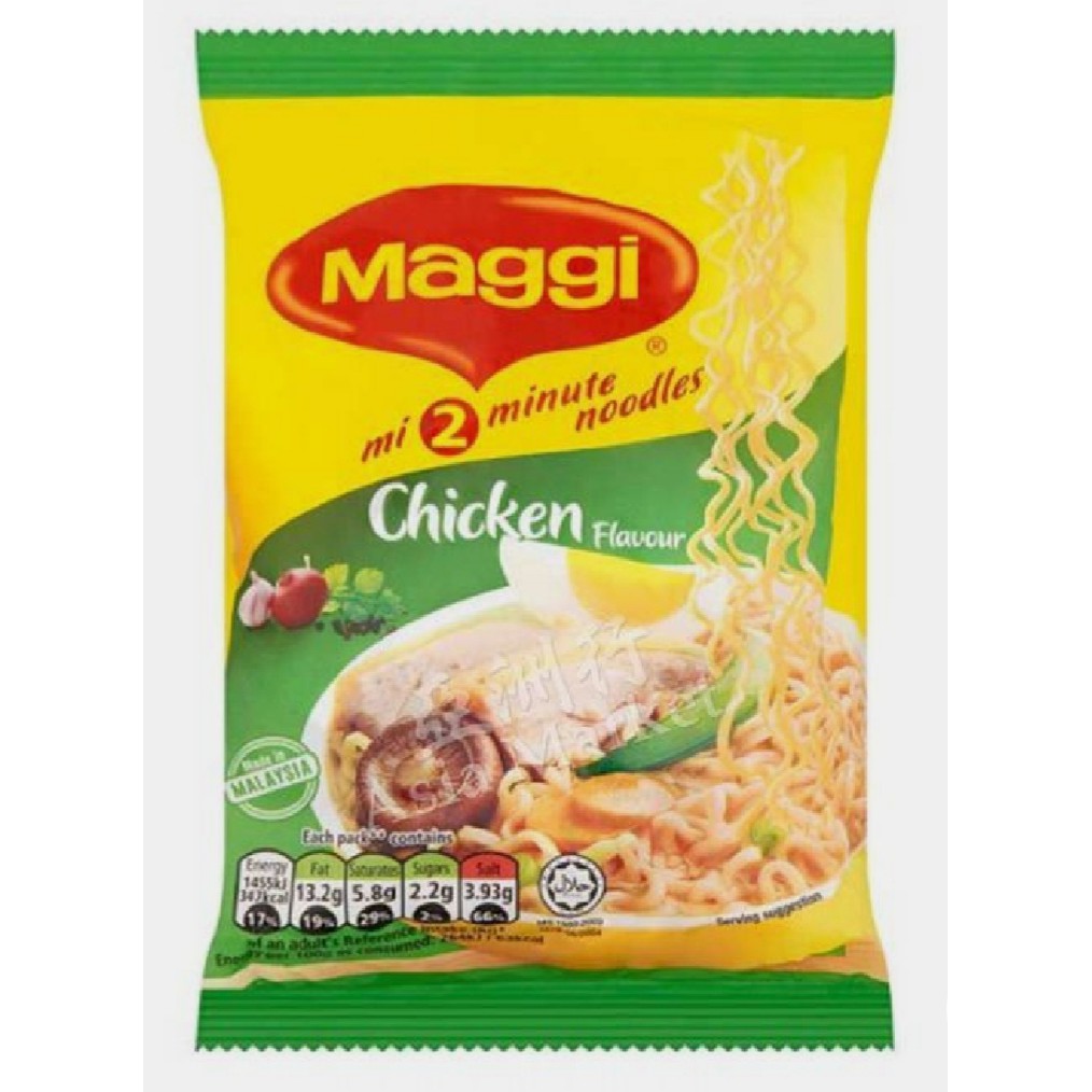 [現貨]Maggi Ayam, maggi 馬來西亞泡麵, Maggi 雞汁 (1小包x 77g)