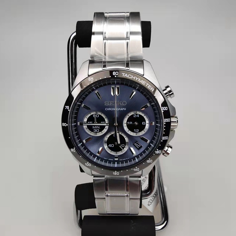 日本直送Seiko精工SBTR027 不銹鋼計時石英男錶| 蝦皮購物