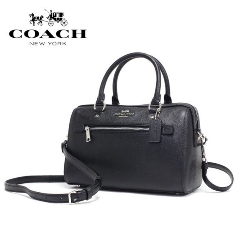 全新正品 現貨COACH 防刮皮革口袋波士頓二用包