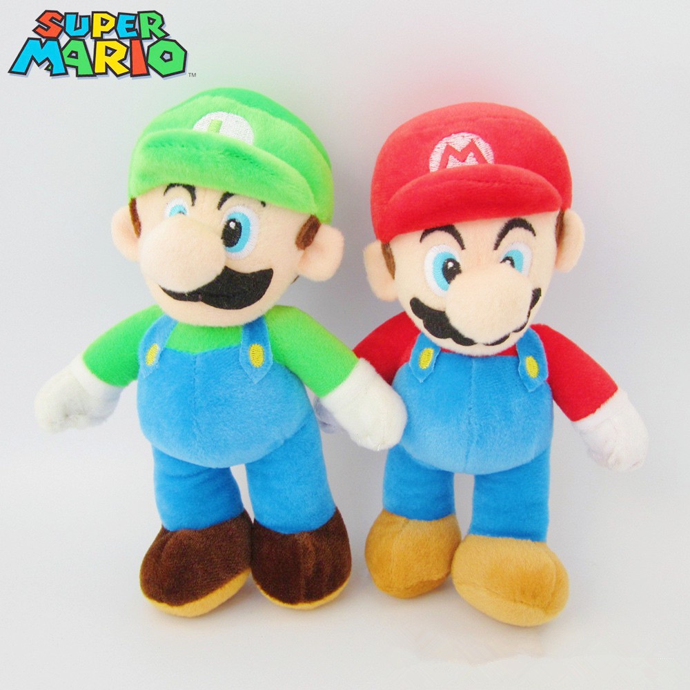 Super Mario 遊戲超級瑪麗 超級馬里奧兄弟 瑪利歐 毛絨娃娃 馬里奧 路易毛絨公仔 馬力歐 玩偶毛絨玩具 玩偶