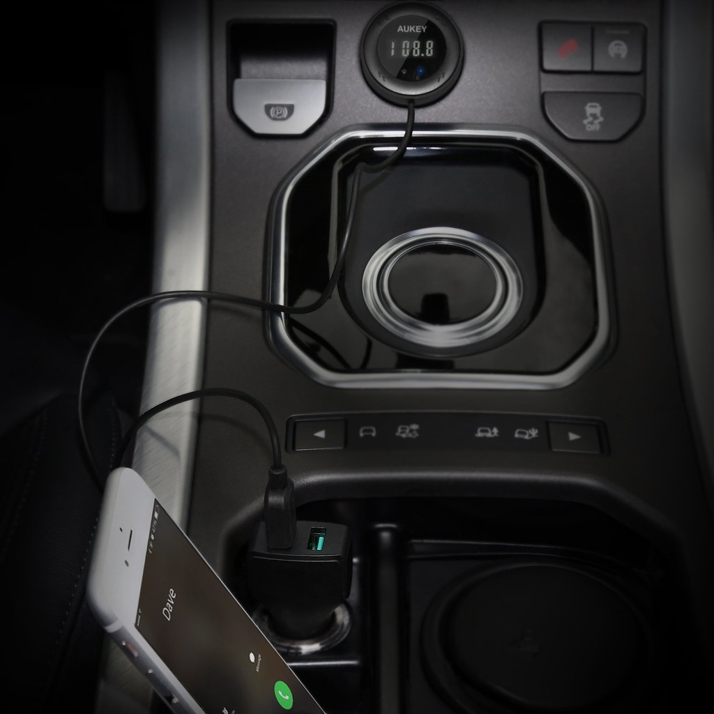 德國aukey 汽車音響藍牙接收器藍芽音樂傳輸器mp3 車用藍芽免持aux In 蝦皮購物