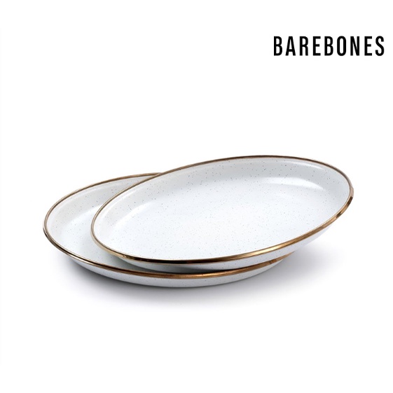 時尚復古【兩入一組】Barebones CKW-392 琺瑯沙拉盤組 (8") / 蛋殼白 (盤子 餐盤 備料盤 餐具)