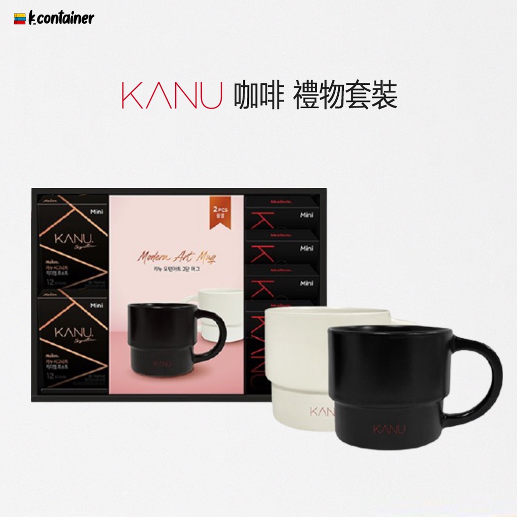 [MAXIM] 韓國 咖啡 KANU mini 美式黑咖啡 套裝禮品(64包/Mug 2ea)