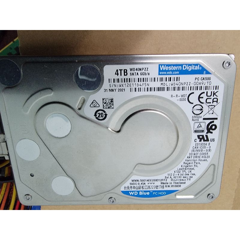 (請見說明) WD WD40NPZZ 4TB 2.5吋 硬碟 內接硬碟 SATA 6Gb/s