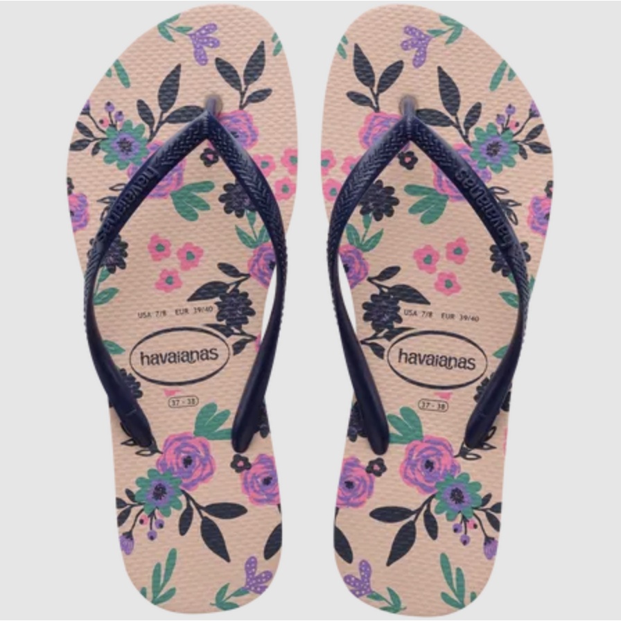 havaianas 哈瓦仕 女款 夾腳拖 Slim Romance Flip Flop 花卉 4136977-0076