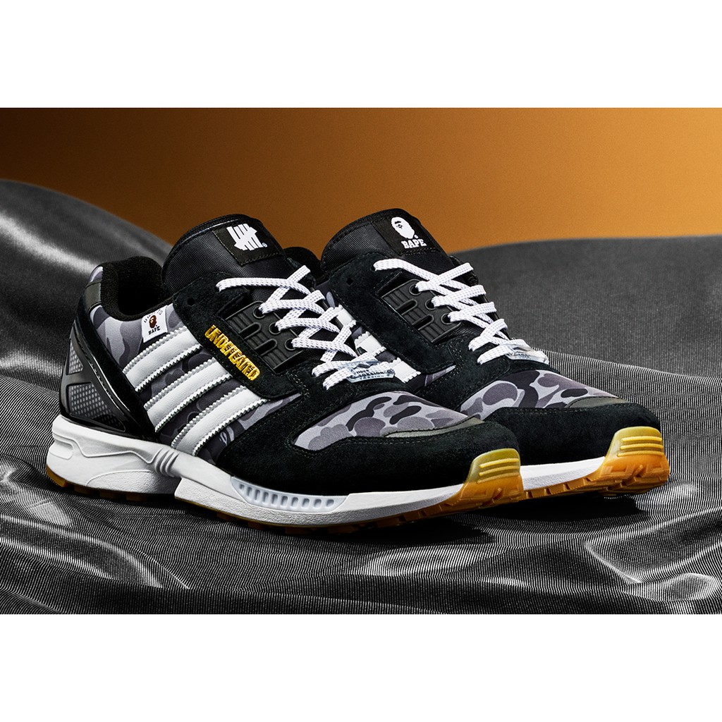 阿飛 BAPE x Undefeated x adidas ZX 8000 FY8852 黑 三方聯名 球鞋 男鞋