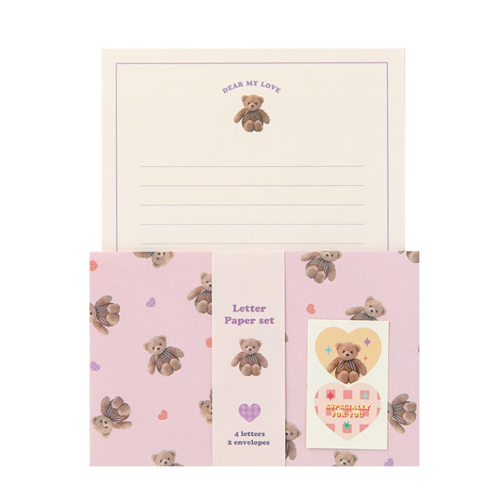 [ARTBOX] Stationery Teddy Bear Purple