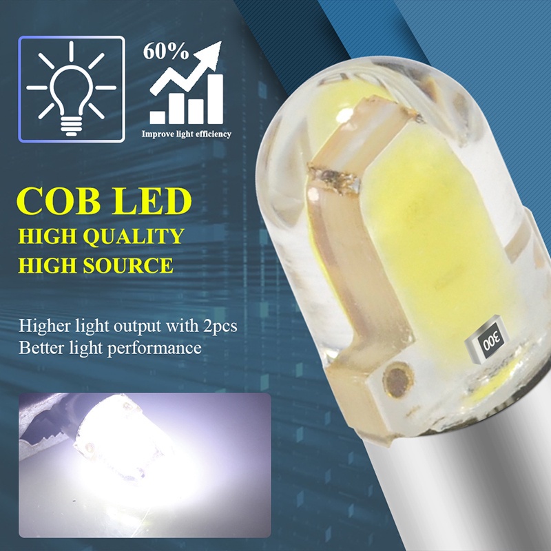 1 件 BA9S LED CANBUS 汽車 T4W H6W COB 2LED 側楔式車內燈圓頂標誌車牌燈 12V