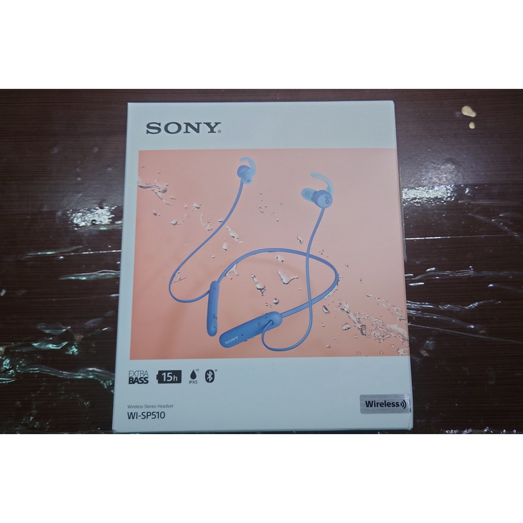 全新未拆Sony藍牙耳機 WI-SP510 (藍)