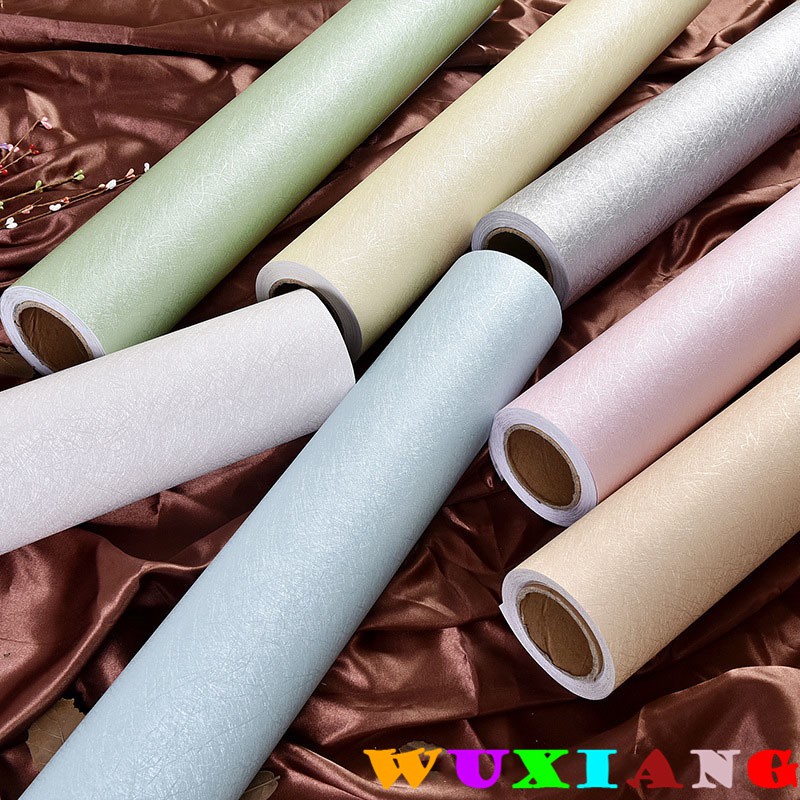 【五象設計】寬60cm 長500cm 自粘牆紙防水pvc帶膠壁紙臥室客廳背景牆素色牆貼純色翻新貼紙