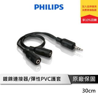 PHILIPS 飛利浦 SWA2151W/10 一分二 3.5mm 立體耳機分接線