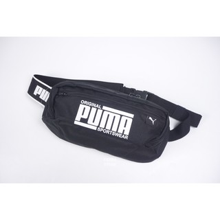 胖達）PUMA SOLE 基本款 LOGO 腰包 側背包 小腰包 076639-01 黑 男女款