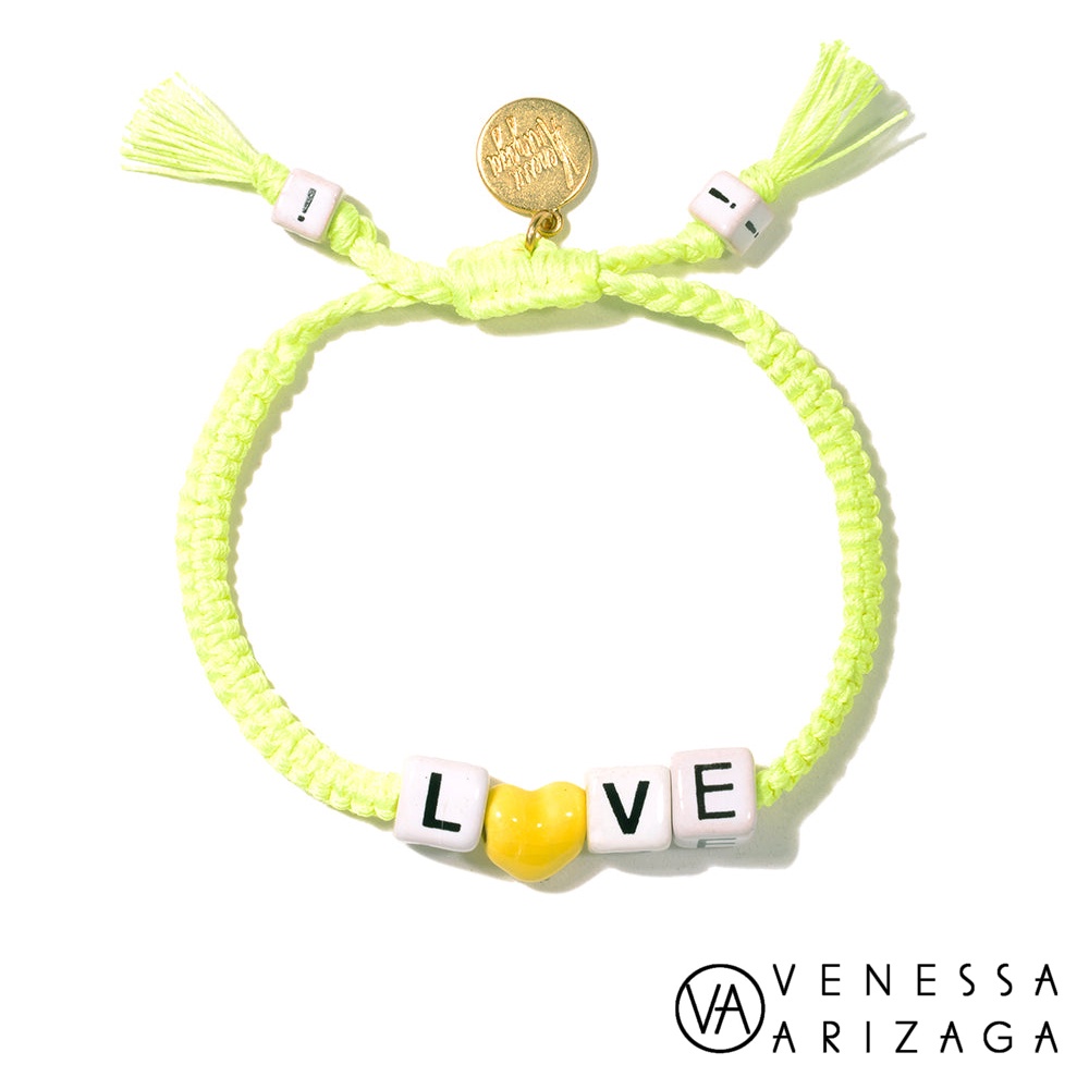 Venessa Arizaga LOVE HEART BRACELET 愛心手鍊 螢光黃色手鍊