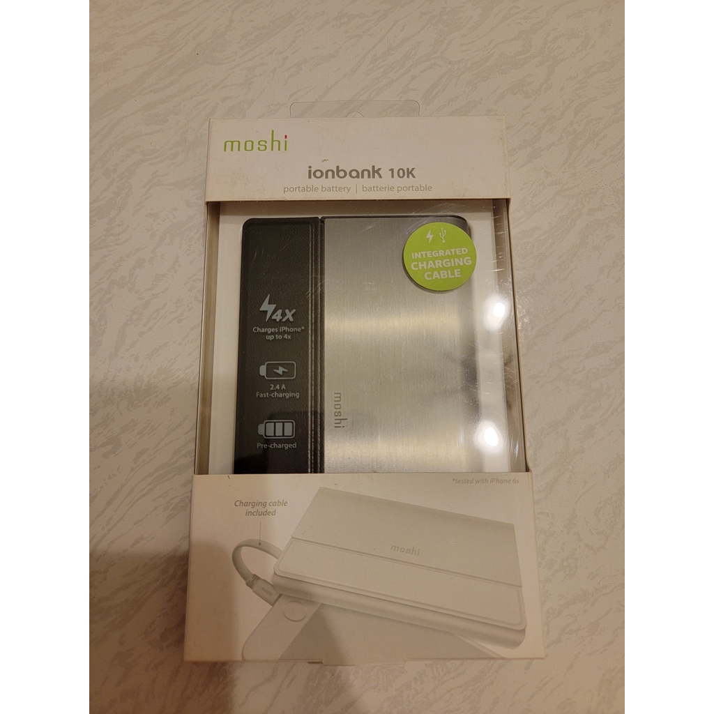 [全新現貨, 特價優惠] Moshi IonBank 10K 超容量鋁合金行動電源 - 黑色
