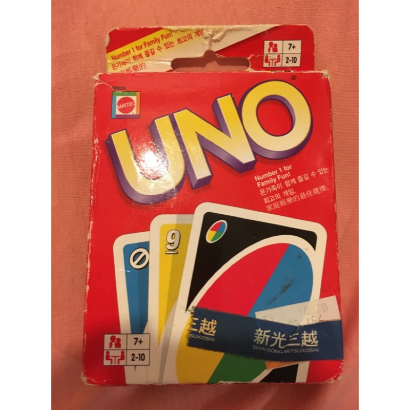 二手 正版UNO牌 108張牌 遊戲規則說明書