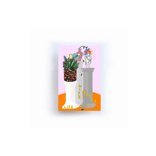 美國Life Wife Press Terrazzo Planter 虎尾蘭別針胸針玫瑰金