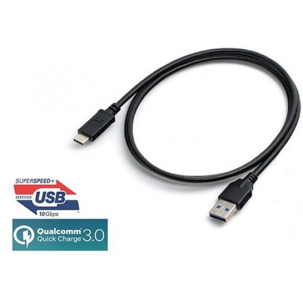 #1843A USB 3.1 TYPE-C公 - A公 USB 3.0 L:1.5m 傳輸充電線長1.5公尺 QC