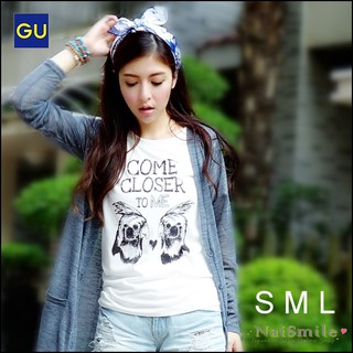 奈思日本代購 uniqlo副牌GU 夏季短T T恤 棉T 觸感舒適 可愛情侶鸚鵡