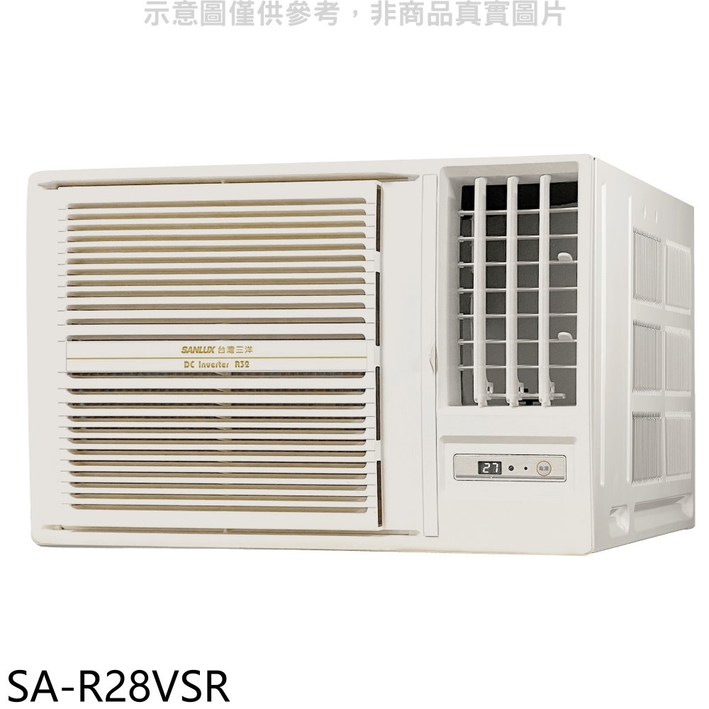 SANLUX台灣三洋R32變頻右吹窗型冷氣4坪SA-R28VSR(含標準安裝三年安裝保固加) 大型配送