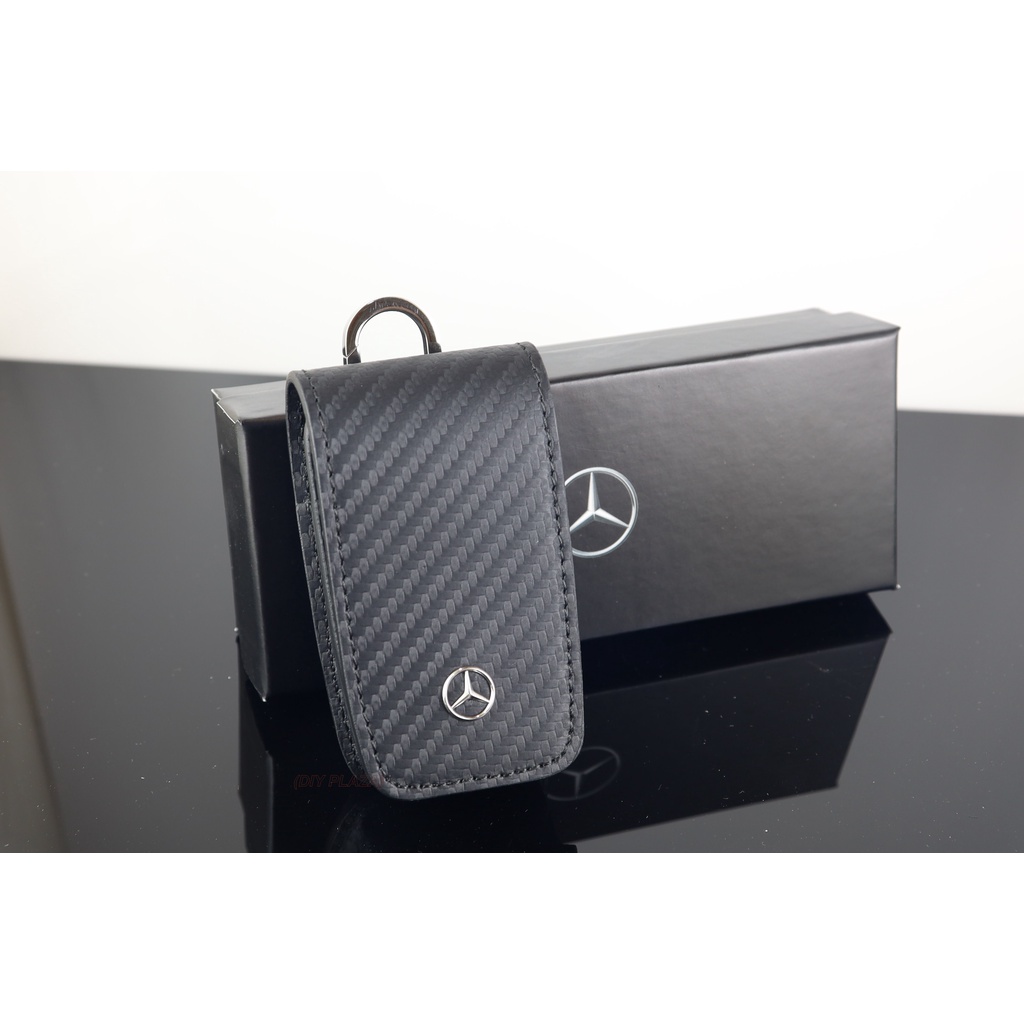 【DIY PLAZA】賓士 M-Benz W223 原廠 真皮 鑰匙 皮套 黑色 碳纖維版 S350 S450 S500
